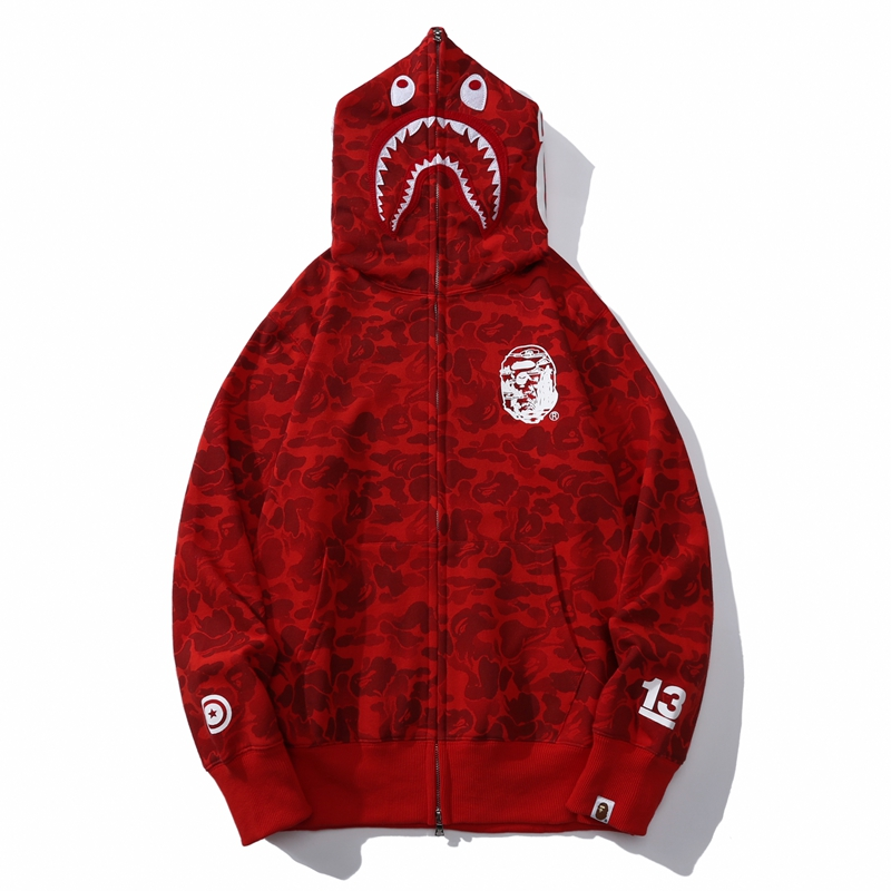 Moletom SHARK FULL ZIP HOODIE - Vermelho