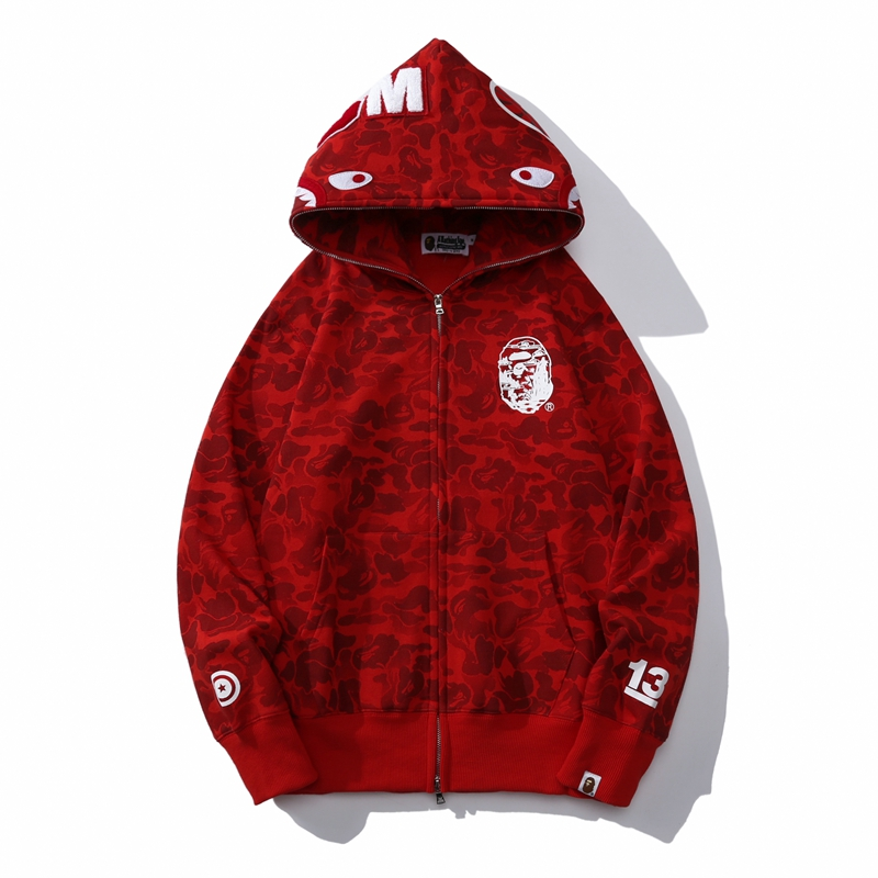 Moletom SHARK FULL ZIP HOODIE - Vermelho